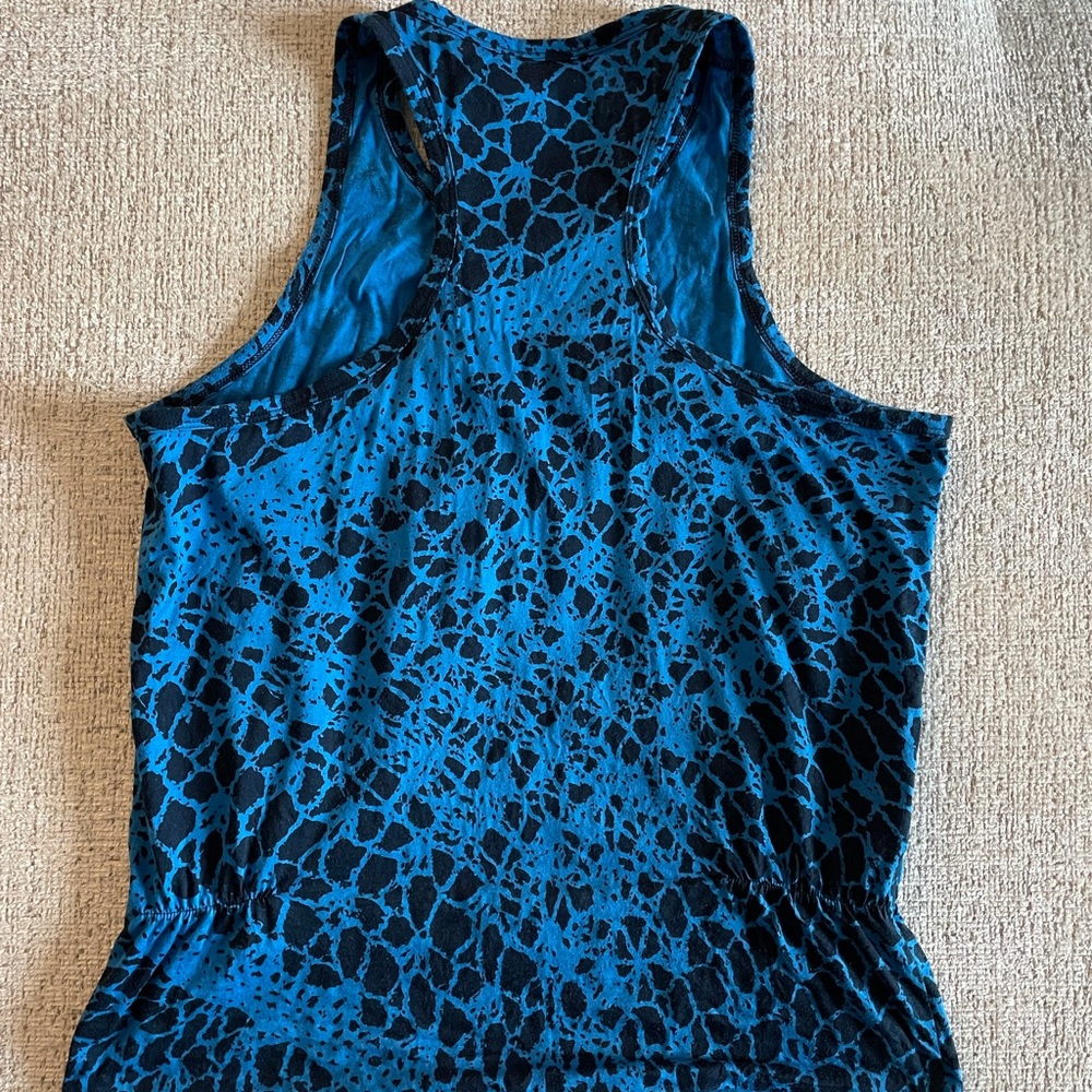 Armani Exchange Sleeveless Blue & Black Top